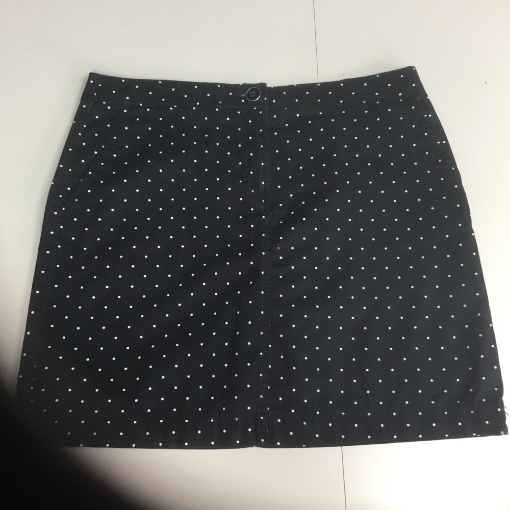 Karen Scott Black and White Polka Dot Skirt